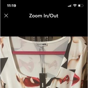 Red lips body con maxi dress by Fashion nova new with tags